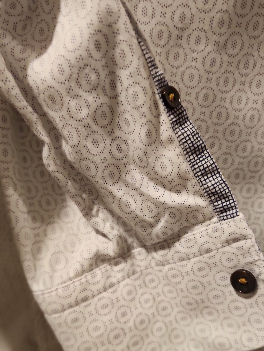 Ted Baker White Micro-Pattern Button-Down Shirt - Picture 3 of 7